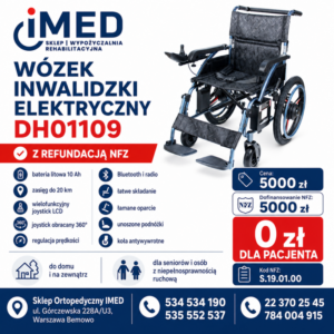 WÓZEK INWALIDZKI ELEKTRYCZNY DH01109 – NFZ – wynajem – wynajem FizjoNaWynos.pl